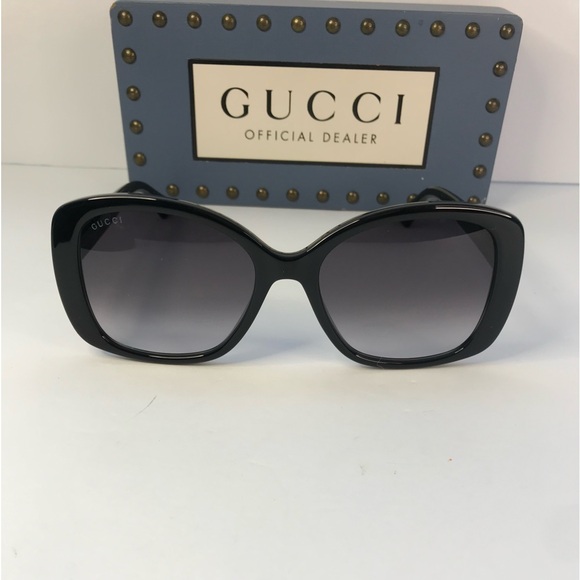 New Authentic Gucci Grey Gradient Square Ladies Sunglasses GG0762S 001 56. - Picture 6 of 12